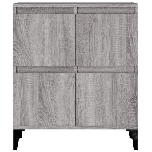 Skænke 2 stk. 60x35x70 cm konstrueret træ grå sonoma-eg