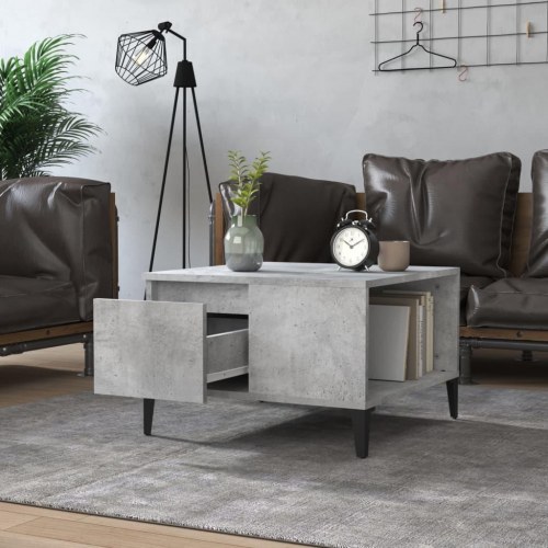 Sofabord 55x55x36,5 cm konstrueret træ betongrå