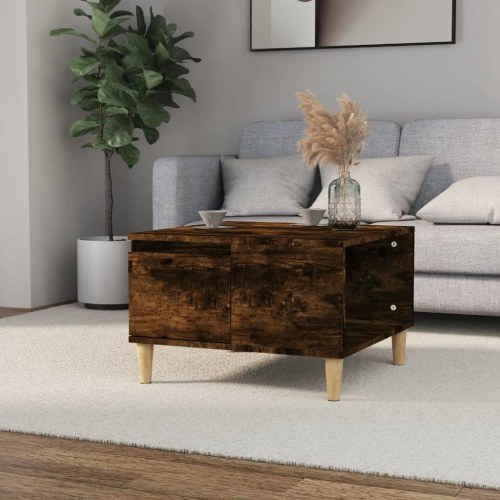 Sofabord 55 x 55 x 36,5 cm - røget egetræ