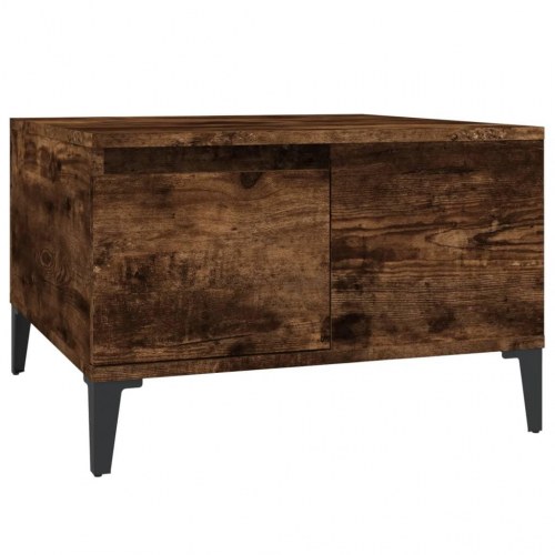 Sofabord 55x55x36,5 cm konstrueret træ røget egetræsfarve