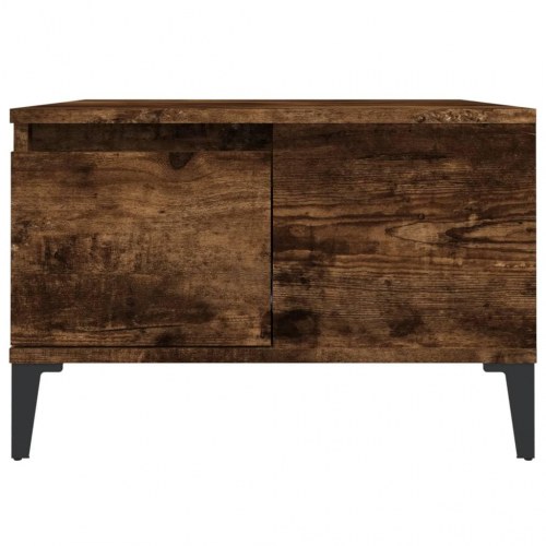 Sofabord 55x55x36,5 cm konstrueret træ røget egetræsfarve