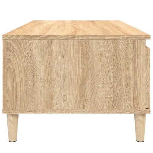 Sofabord 90x50x36,5 cm konstrueret træ sonoma-eg