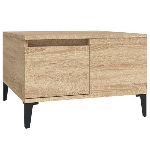 Sofabord 55x55x36,5 cm konstrueret træ sonoma-eg