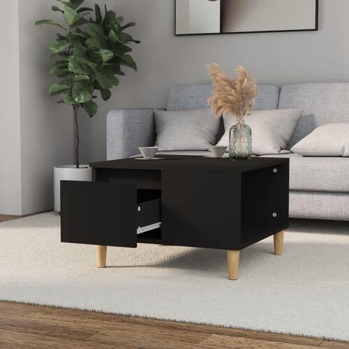Sofabord 55x55x36,5 cm konstrueret træ sort