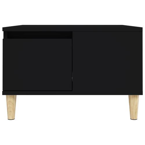 Sofabord 55x55x36,5 cm konstrueret træ sort