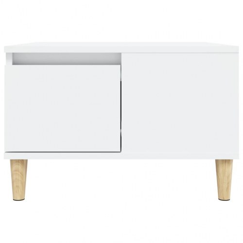 Sofabord 55x55x36,5 cm konstrueret træ hvid
