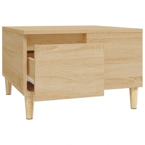 Sofabord 55x55x36,5 cm konstrueret træ sonoma-eg