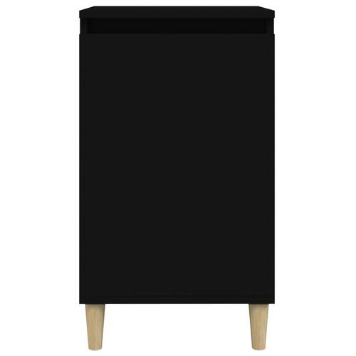 Sengebord 40x35x70 cm konstrueret træ sort
