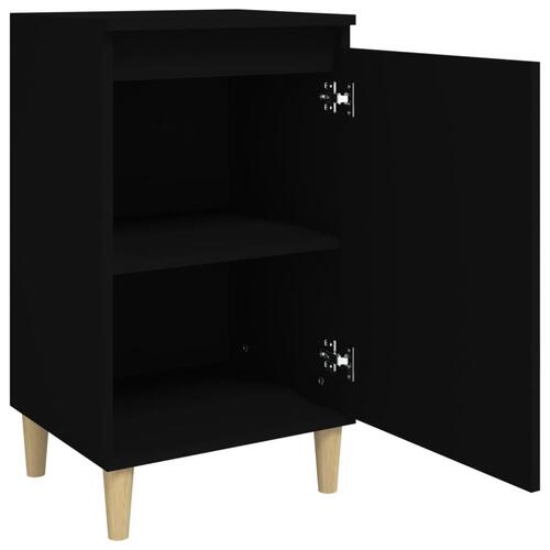 Sengebord 40x35x70 cm konstrueret træ sort