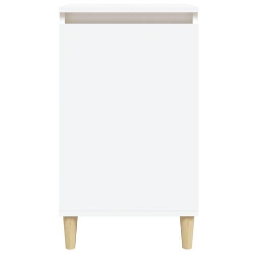 Sengebord 40x35x70 cm konstrueret træ hvid