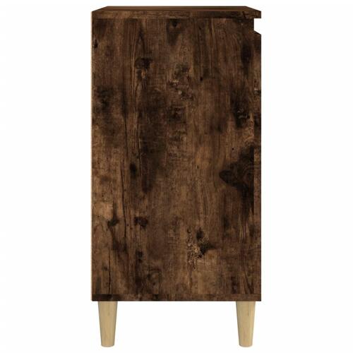 Sengeborde 2 stk. 40x35x70 cm konstrueret træ røget egetræ