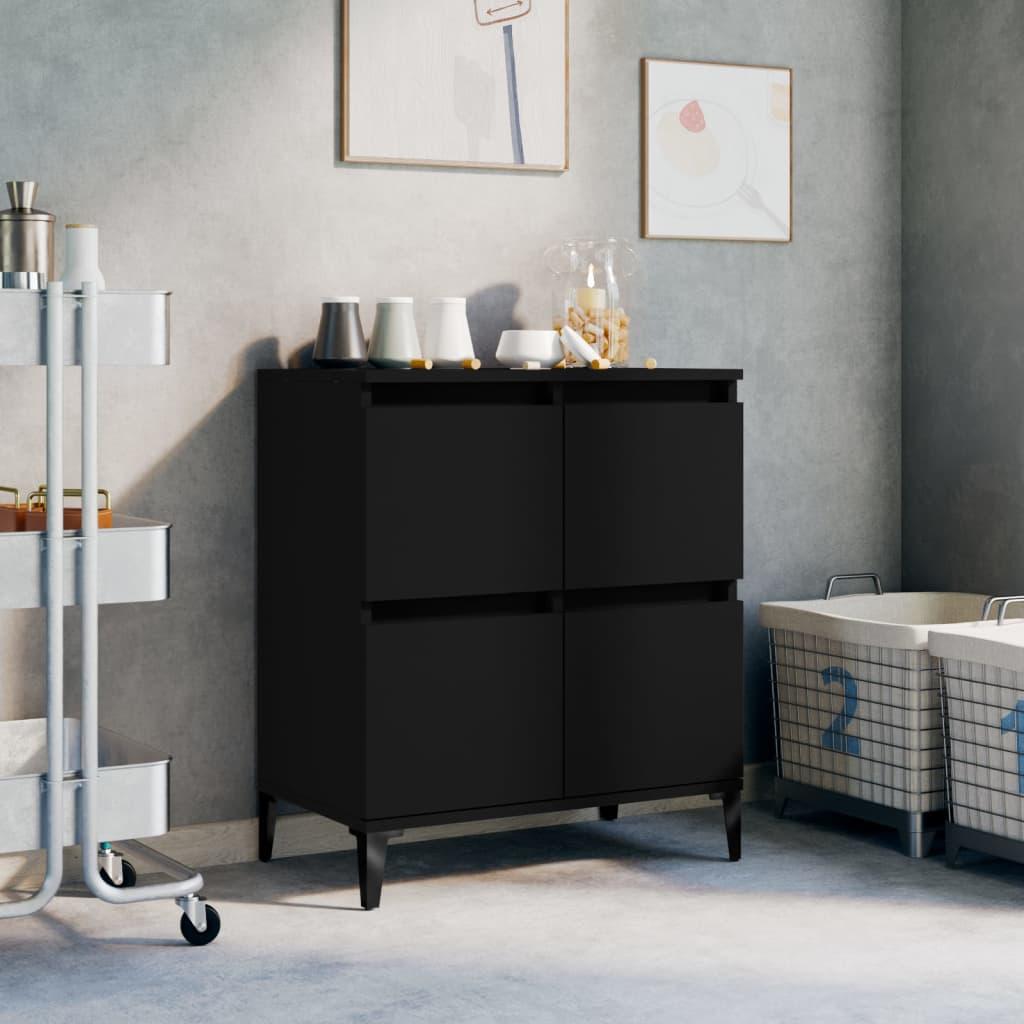 Skænk 60x35x70 cm konstrueret træ sort