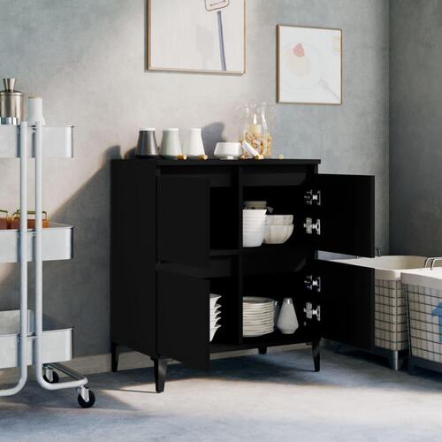 Skænk 60x35x70 cm konstrueret træ sort