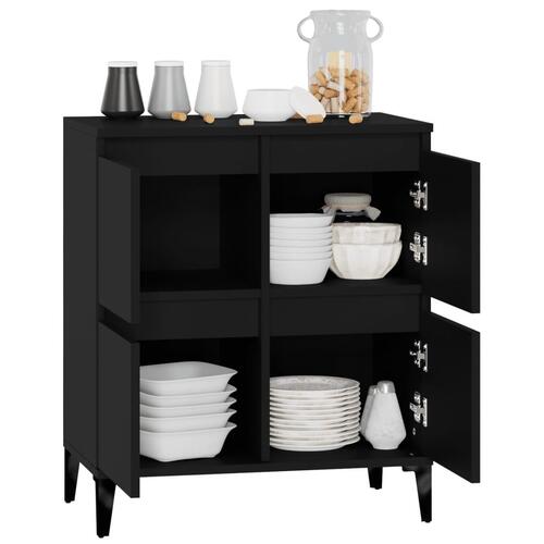Skænk 60x35x70 cm konstrueret træ sort