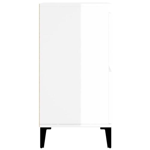 Skænk 60x35x70 cm konstrueret træ hvid højglans
