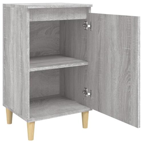 Sengeborde 2 stk. 40x35x70 cm konstrueret træ grå sonoma-eg