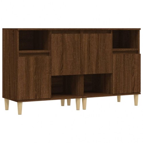 Skænke 2 stk. 60x35x70 cm konstrueret træ brun egetræsfarve