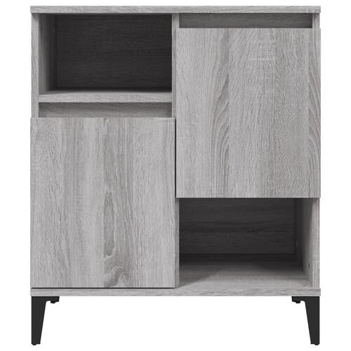 Skænke 2 stk. 60x35x70 cm konstrueret træ grå sonoma-eg