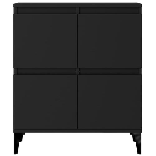 Skænke 3 stk. 60x35x70 cm konstrueret træ sort
