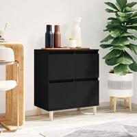 Skænk 60x35x70 cm konstrueret træ sort