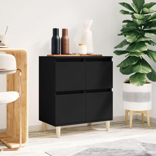 Skænk 60x35x70 cm konstrueret træ sort