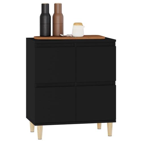 Skænk 60x35x70 cm konstrueret træ sort