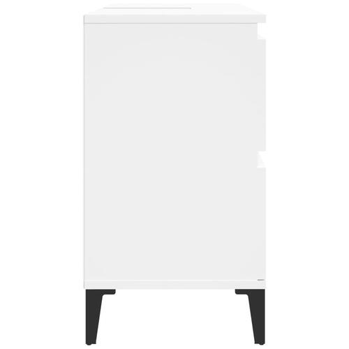 Underskab til håndvask 80x33x60 cm konstrueret træ hvid