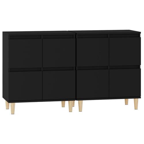 Skænke 2 stk. 60x35x70 cm konstrueret træ sort