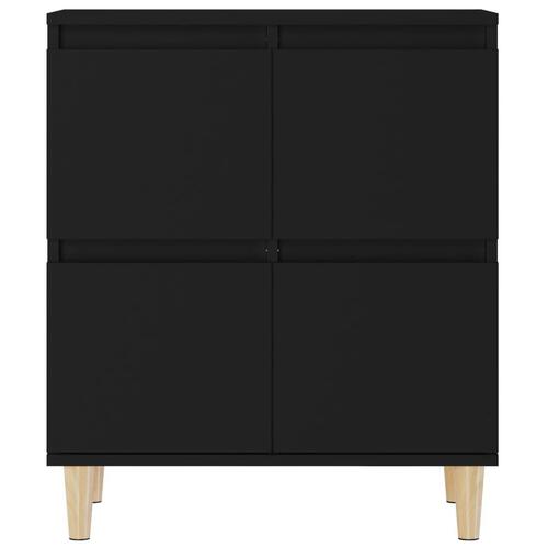 Skænke 2 stk. 60x35x70 cm konstrueret træ sort
