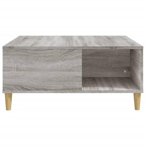 Sofabord 80x80x36,5 cm konstrueret træ grå sonoma-eg