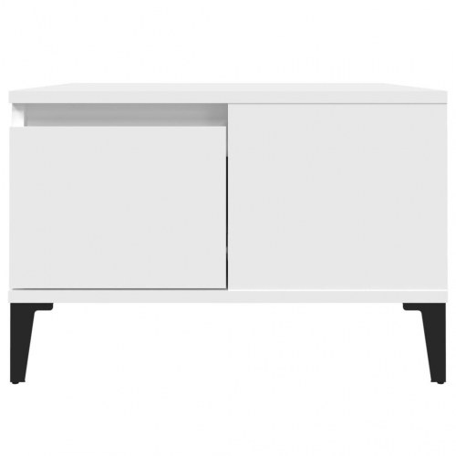 Sofabord 55x55x36,5 cm konstrueret træ hvid