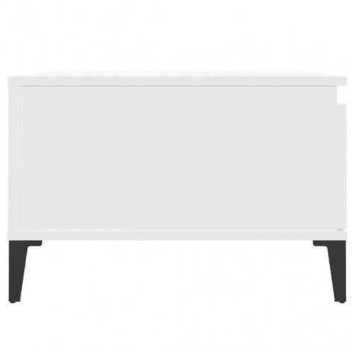 Sofabord 55x55x36,5 cm konstrueret træ hvid