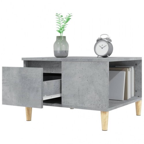 Sofabord 55x55x36,5 cm konstrueret træ betongrå