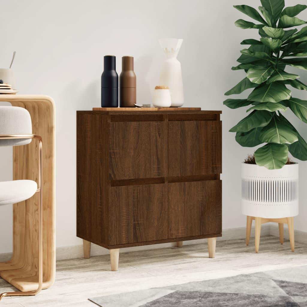 Skænk 60x35x70 cm konstrueret træ brun egetræsfarve