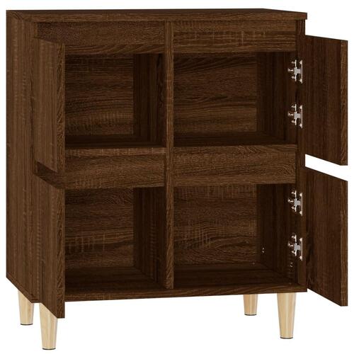 Skænk 60x35x70 cm konstrueret træ brun egetræsfarve