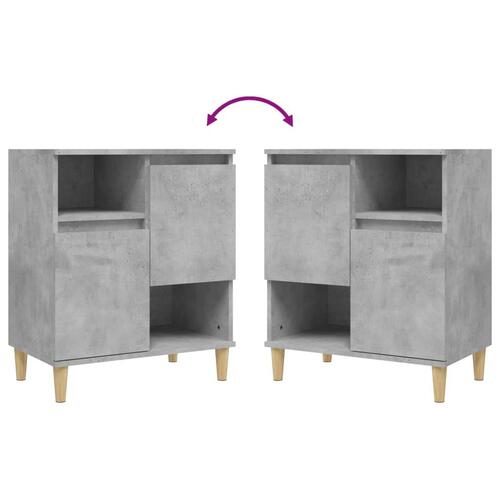 Skænke 2 stk. 60x35x70 cm konstrueret træ betongrå