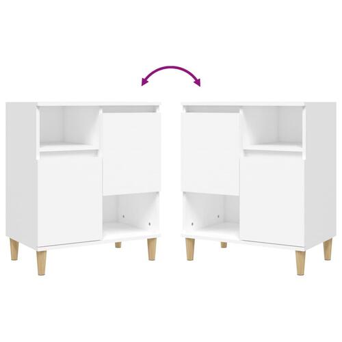 Skænke 2 stk. 60x35x70 cm konstrueret træ hvid