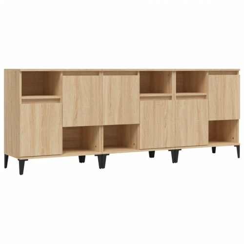 Skænke 3 stk. 60×35×70 cm i konstrueret træ - sonoma-eg