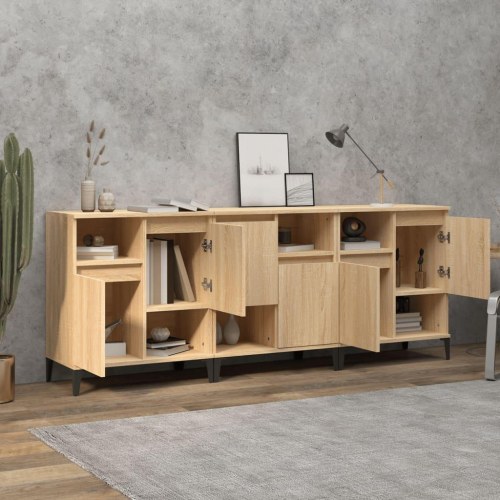 Skænke 3 stk. 60×35×70 cm i konstrueret træ - sonoma-eg