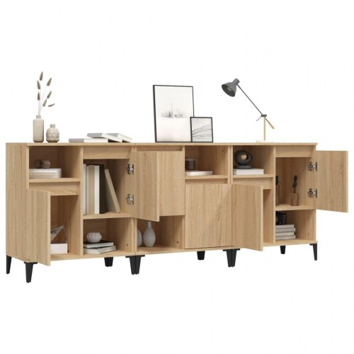 Skænke 3 stk. 60×35×70 cm i konstrueret træ - sonoma-eg