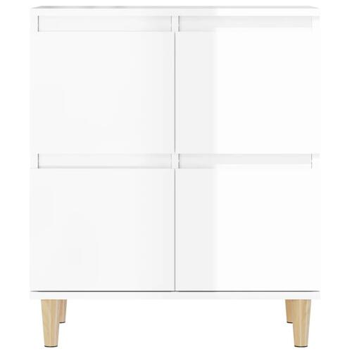 Skænke 2 stk. 60x35x70 cm konstrueret træ hvid højglans