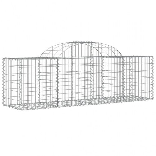 Buet gabionkurv 200×50×60/80 cm - galvaniseret jern
