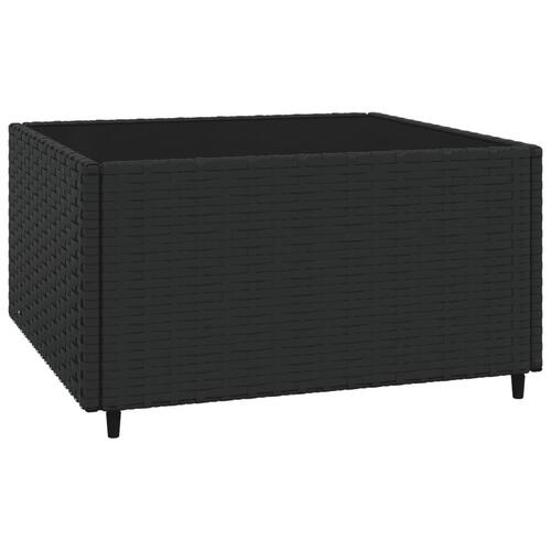 Loungesæt til haven 4 dele med hynder polyrattan sort