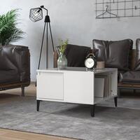 Sofabord 55x55x36,5 cm konstrueret træ hvid højglans
