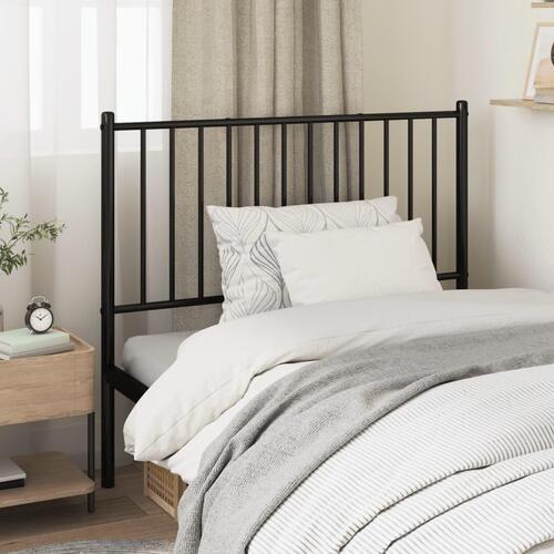 Sengegavl 100 cm metal sort