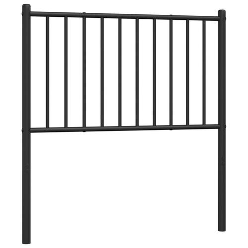 Sengegavl 100 cm metal sort