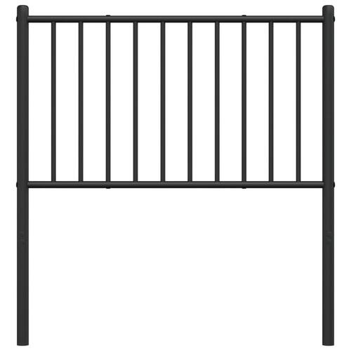 Sengegavl 100 cm metal sort