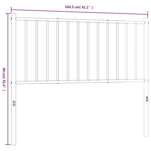 Sengegavl 100 cm metal sort