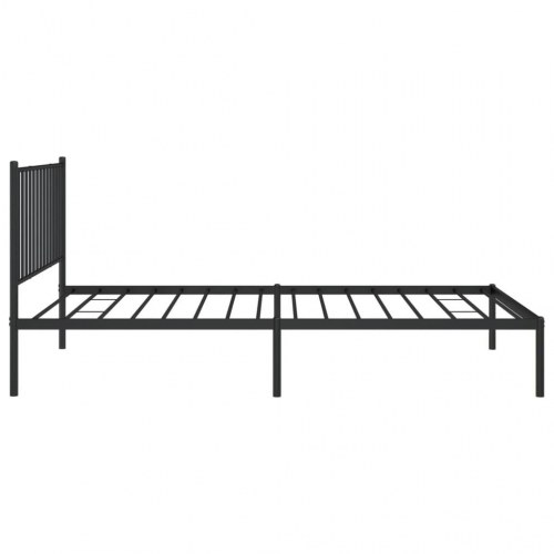 Sengeramme med sengegavl i metal - 107 x 203 cm, sort