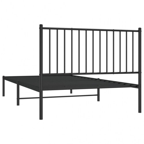 Sengeramme med sengegavl i metal - 107 x 203 cm, sort